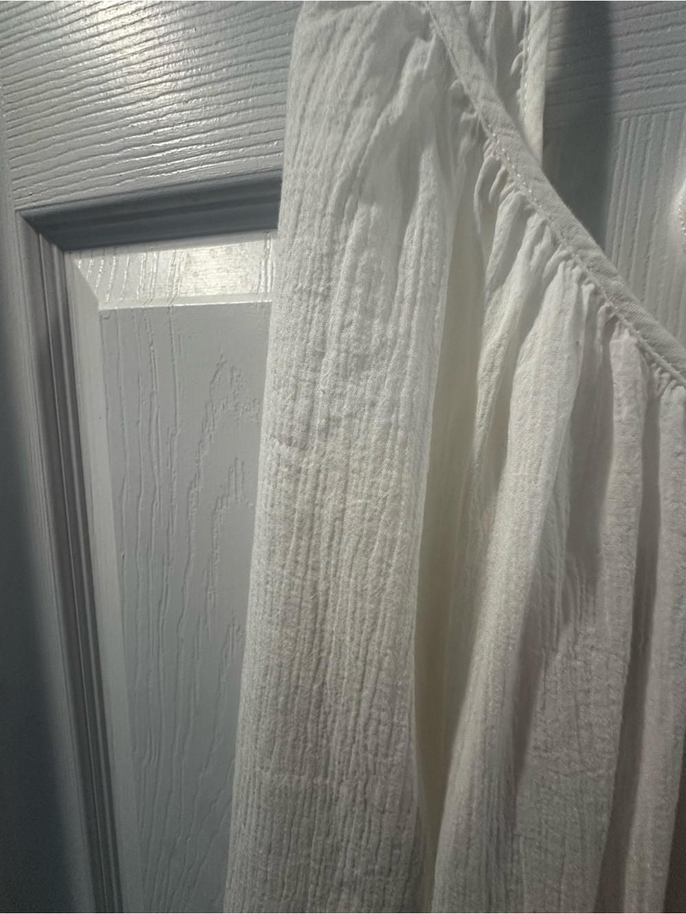 GAP Lightweight White Cotton Spaghetti-Strap Maxi Dress Sz M Feminine Flattering - Picture 3 of 13